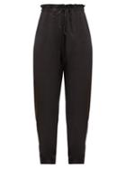 Matchesfashion.com Albus Lumen - Agaso Drawstring-waist Linen Trousers - Womens - Black