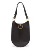 Matchesfashion.com Marni - Earring Leather Shoulder Bag - Womens - Black