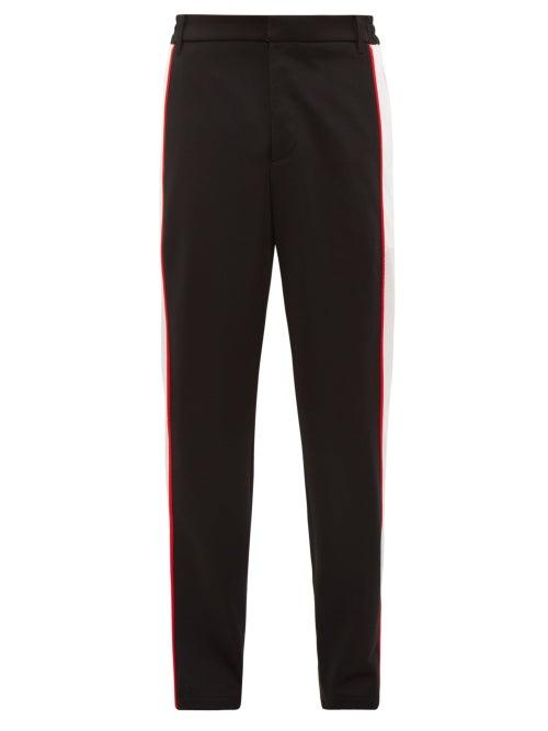 Matchesfashion.com Burberry - Mesh Panelled Tailored Jersey Trousers - Mens - Black