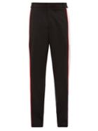 Matchesfashion.com Burberry - Mesh Panelled Tailored Jersey Trousers - Mens - Black