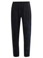Raquel Allegra Slim-leg Tie-dye Silk Trousers