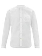 Matchesfashion.com Oliver Spencer - Grandad Mandarin Collar Organic Cotton Shirt - Mens - White