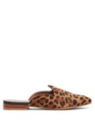 Matchesfashion.com Le Monde Beryl - Venetian Leopard Print Backless Slipper Shoes - Womens - Leopard