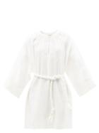 Mara Hoffman - Sol Cord-waist Hemp-voile Mini Dress - Womens - White