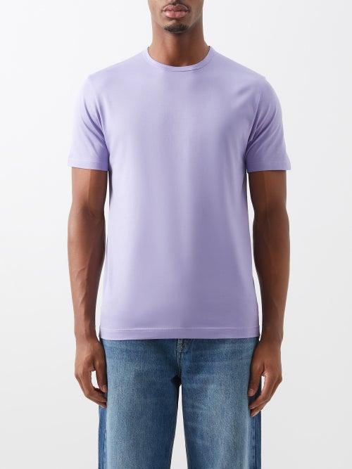 Sunspel - Supima Cotton-jersey T-shirt - Mens - Purple