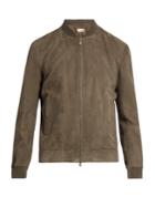 Brunello Cucinelli Zip-through Suede Bomber Jacket