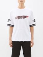 Youths In Balaclava - Psycho Highway-print Cotton T-shirt - Mens - White