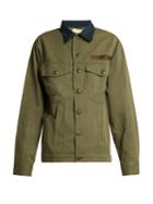 Myar Contrast-collar Cotton-blend Military Jacket