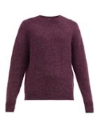 Matchesfashion.com Acne Studios - Nosti Brushed-knit Sweater - Mens - Burgundy