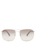 Prada Eyewear Aviator-frame Metal Sunglasses