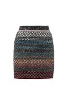 Matchesfashion.com Missoni - Sequinned Wool-blend Mini Skirt - Womens - Blue Multi