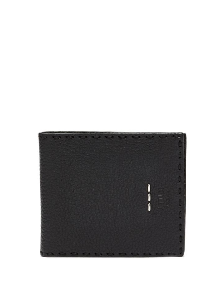 Fendi Bi-fold Grained-leather Wallet