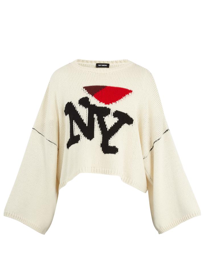 Raf Simons Ny-jacquard Wool Sweater