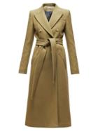 Matchesfashion.com Altuzarra - Bailey Double Breasted Wool Blend Coat - Womens - Dark Green