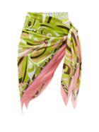 Emilio Pucci - Africana-print Cotton Sarong - Womens - Green Print