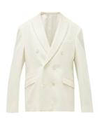 Matchesfashion.com Wardrobe. Nyc - Double Breasted Merino Wool Blazer - Womens - White