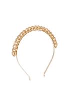 Matchesfashion.com Rosantica By Michela Panero - Liberta Crystal Embellished Chain Headband - Womens - Gold