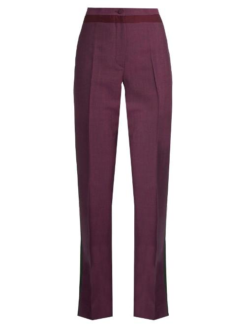 Bottega Veneta High-waisted Straight-leg Wool-blend Trousers