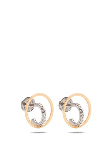 Charlotte Chesnais Fine Jewellery Saturn Extra-small Diamond & Gold Earrings