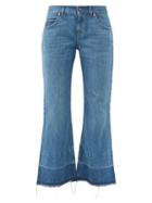 Matchesfashion.com Gucci - Donald Duck-appliqu Distressed-hem Flared Jeans - Womens - Denim