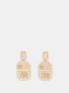 Sydney Evan - Icon Trio Diamond & 14kt Gold Single Earring - Womens - Gold Multi
