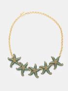 Begm Khan - Sea Star 24kt Gold-plated Choker Necklace - Womens - Green