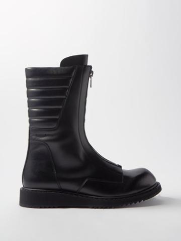 Rick Owens - Stivali Basket Creeper Leather Boots - Mens - Black