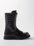 Rick Owens - Stivali Basket Creeper Leather Boots - Mens - Black