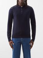 Belstaff - Kirk Quarter-zip Merino Sweater - Mens - Navy
