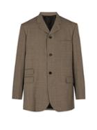Matchesfashion.com Raf Simons - Checked Wool Oversized Blazer - Mens - Grey