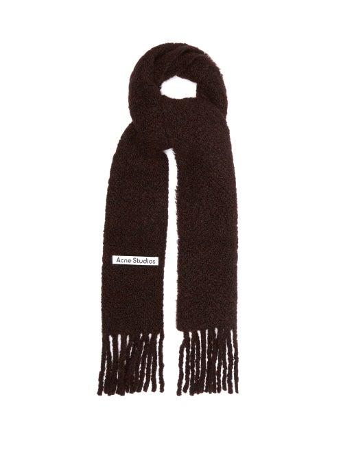 Acne Studios - Alpaca-blend Boucl Scarf - Womens - Brown