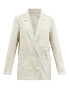Matchesfashion.com Lemaire - Double-breasted Cotton-twill Jacket - Womens - Ivory