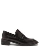 Ladies Shoes Osoi - Derrick Square-toe Leather Loafers - Womens - Black