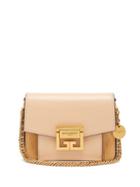 Matchesfashion.com Givenchy - Gv3 Mini Suede And Leather Cross Body Bag - Womens - Nude