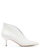 Matchesfashion.com Gianvito Rossi - Vania 55 Leather Ankle Boots - Womens - White