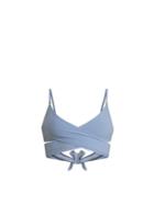 Matchesfashion.com Stella Mccartney - Soft Cup Wrap Bikini Top - Womens - Blue