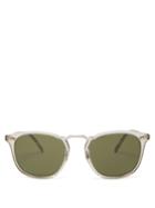 Matchesfashion.com Oliver Peoples - Roone Rectangular Acetate Sunglasses - Mens - Clear