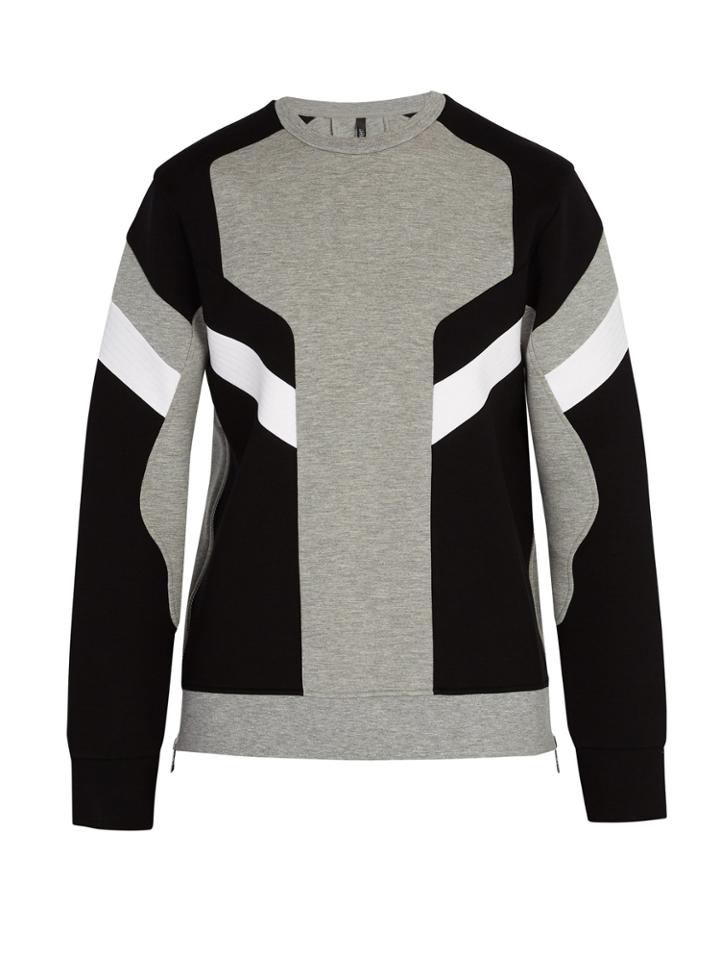 Neil Barrett Panelled Crew Neck Sweatshirt