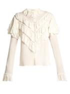 Rodarte Ruffled Silk Blouse