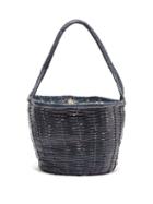 Dragon Diffusion - Jane Birkin Woven-leather Basket Bag - Womens - Navy