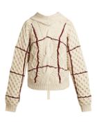 Matchesfashion.com Toga - Open Back Cable Knit Sweater - Womens - Cream