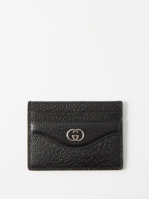 Gucci - Gg-logo Grained-leather Cardholders - Mens - Black