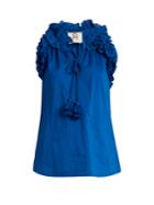 Figue Fabiana Ruffle-trimmed Cotton Top