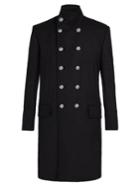 Balmain Long Wool And Cashmere-blend Coat