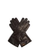 Burberry Topstitched Leather Gloves