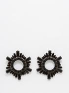 Amina Muaddi - Begum Mini Crystal-embellished Earrings - Womens - Black
