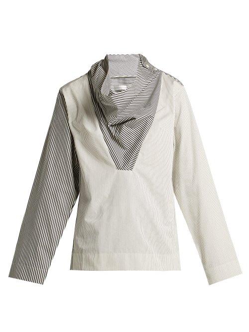 Matchesfashion.com Palmer//harding - Solar Striped Cotton Poplin Shirt - Womens - Blue White