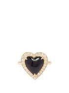 Matchesfashion.com Anissa Kermiche - Black Heart Diamond, Onyx & 14kt-gold Ring - Womens - Gold