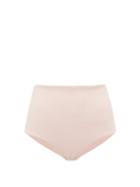 Matchesfashion.com Mara Hoffman - Lydia High Rise Ribbed Bikini Briefs - Womens - Pink