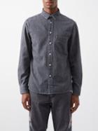 Isabel Marant - Lako P Logo-embroidery Chambray-denim Shirt - Mens - Grey